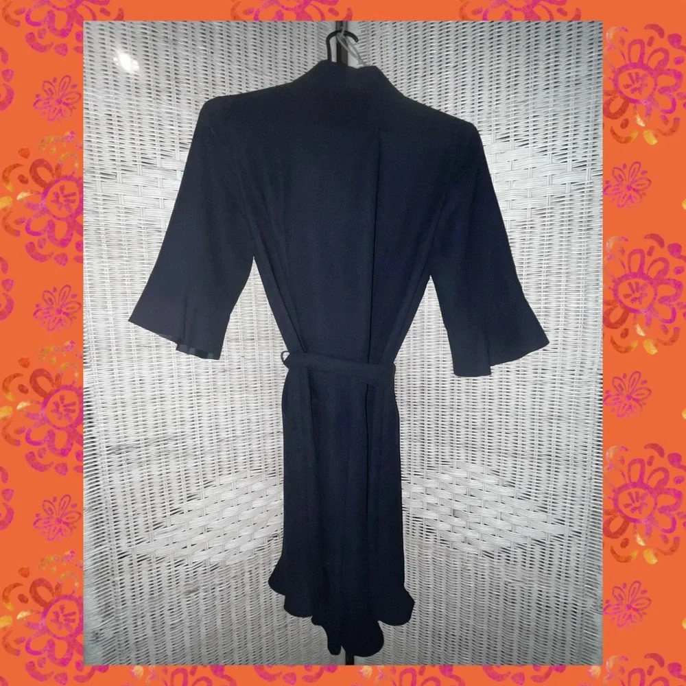 Banana Republic Navy Blue Summer Shorts Dress with Ruffles - Picture 2 of 4